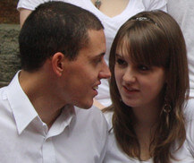 The young couple overcame frustrations to grow in love for each other.