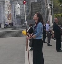 After getting her engagement ring at a Lourdes Grotto in Milwaukee, Molly visited the original Lourdes on her honeymoon. 