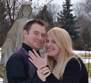 Matthew was going to propose to Sarah at Easter, but the ring just burned a hole in his pocket.