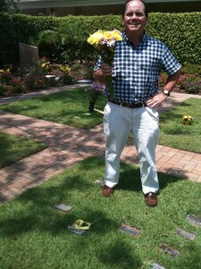 Bob with flowers