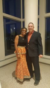 Image of Fidelia and William dressed up for a date