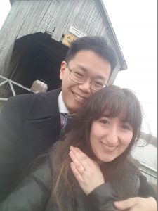 Image of Shelyse showing her engagement ring with Brandan