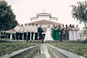 Image of Tanie and Penelope outside with their wedding party