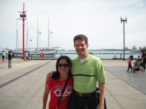 Image of Josefina and Michael in front of water