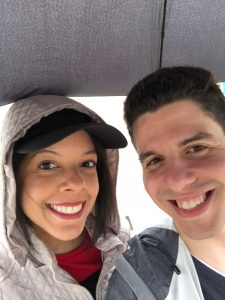 Image of couple taking a selfie outside