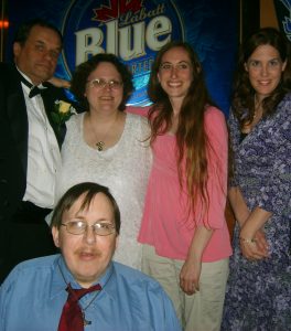 Image of group of people at wedding reception