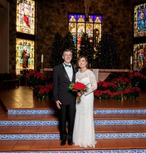 Image of couple in Church on wedding day