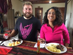 Image of couple eating together