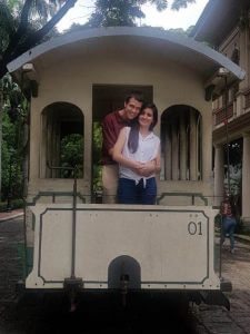 Image of couple on trolley