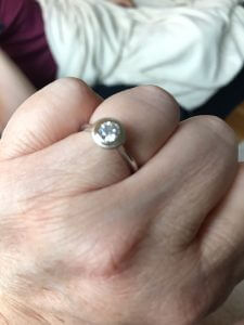 Image of engagement ring. 