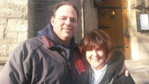 Image of couple standing outside church